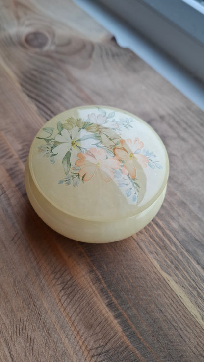 'Cunt' Upcycled Heavy Yellow Floral Trinket Pot