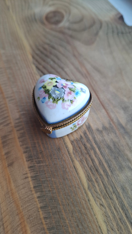'Cunt' Upcycled Floral Heart Shaped Trinket Pot