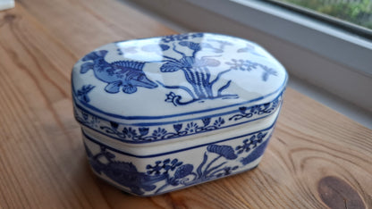'Wanker' Upcycled Blue/White Fish Trinket Pot
