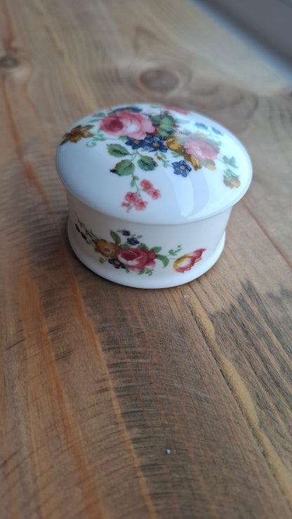 'Cunt' Upcycled White Floral Trinket Pot