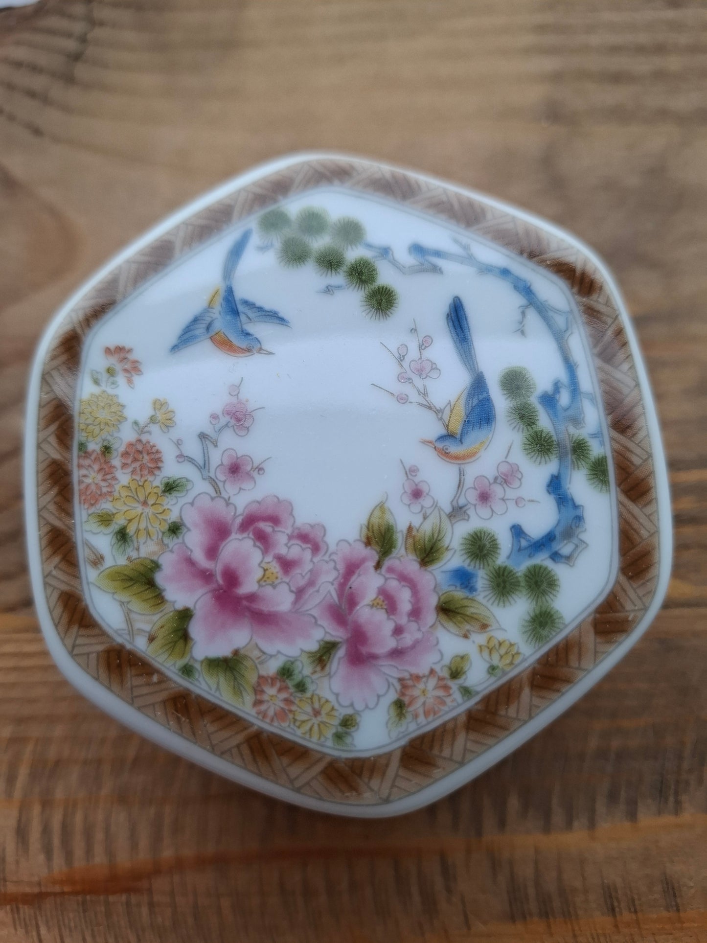 'Bum Hole' Upcycled Hexagonal Birdy Trinket Pot