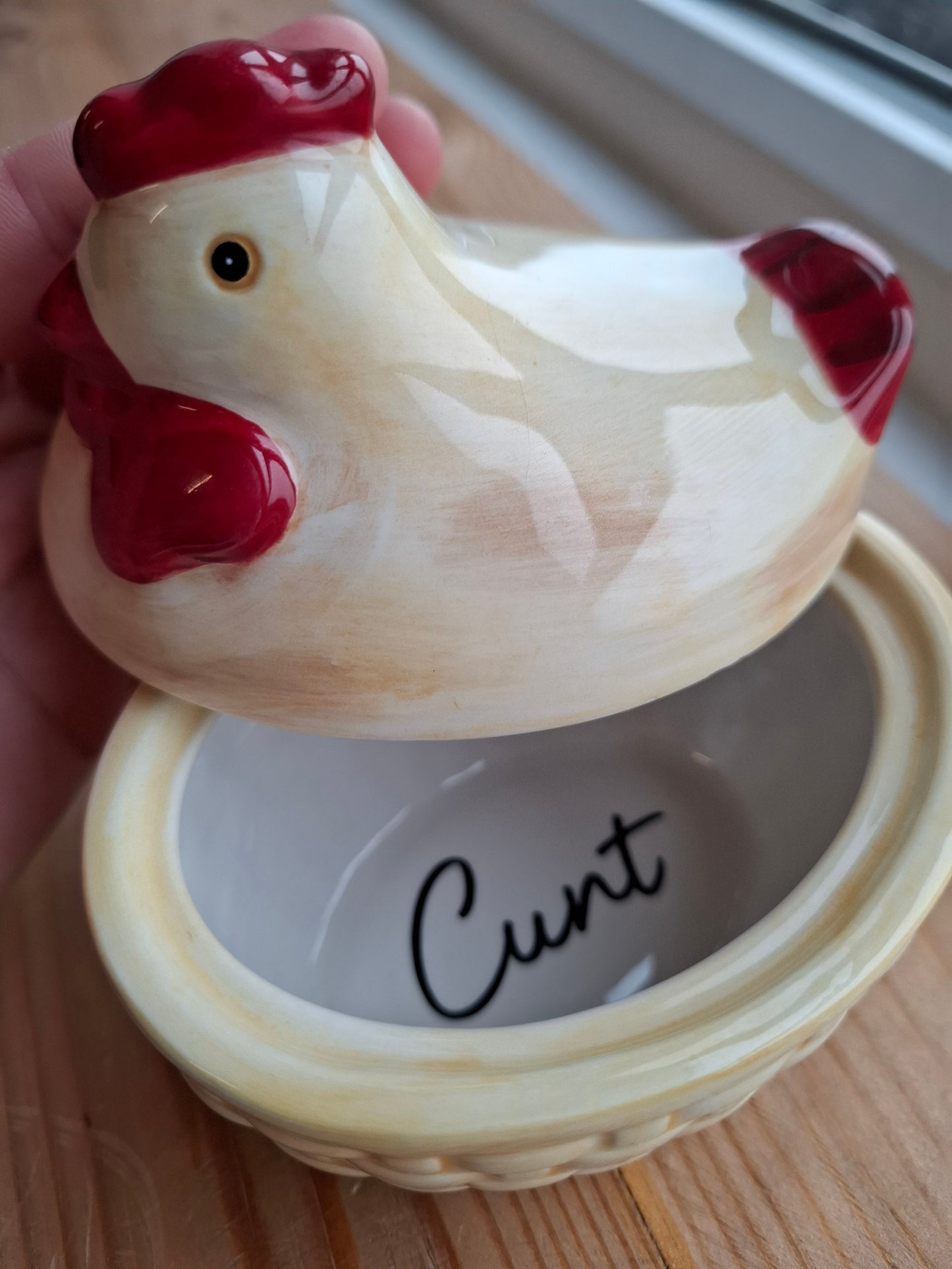 'Cunt' Upcycled Chicken Ceramic Pot
