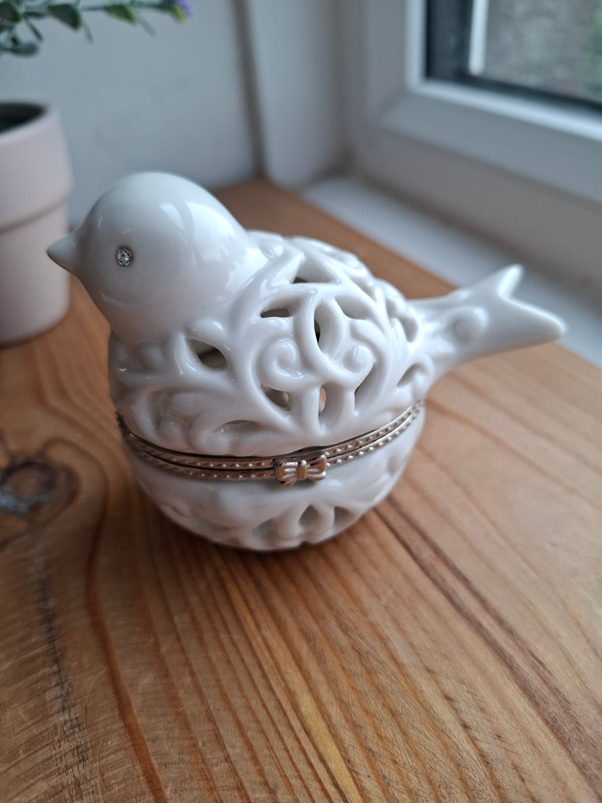 'Cunt' Upcycled White Fancy Birdy Trinket Pot