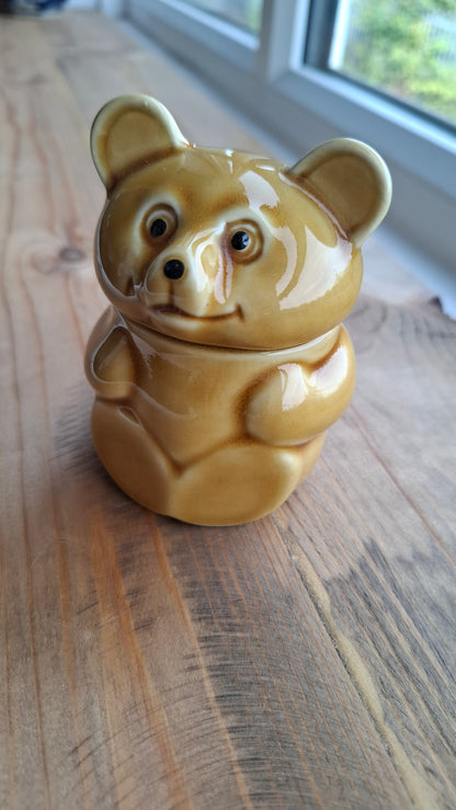 'Cunt' Upcycled Golden Brown Funny Looking Bear Trinket Pot