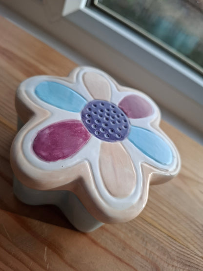 'Twat' Upcycled Chunky Flower Shaped Trinket Pot