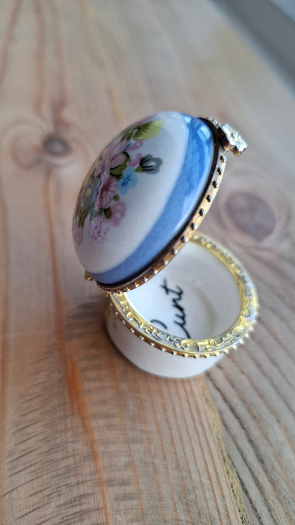 'Cunt' Upcycled Floral Circular Trinket Pot