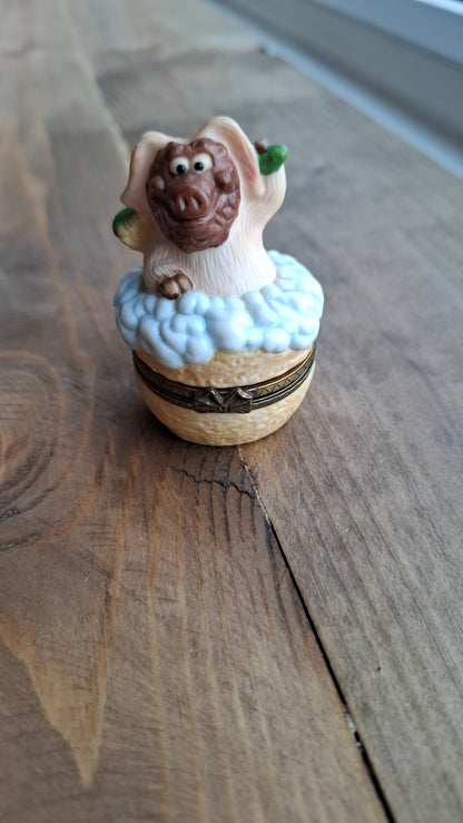 'Cunt' Upcycled Pig Having A Bath Mini Trinket Pot