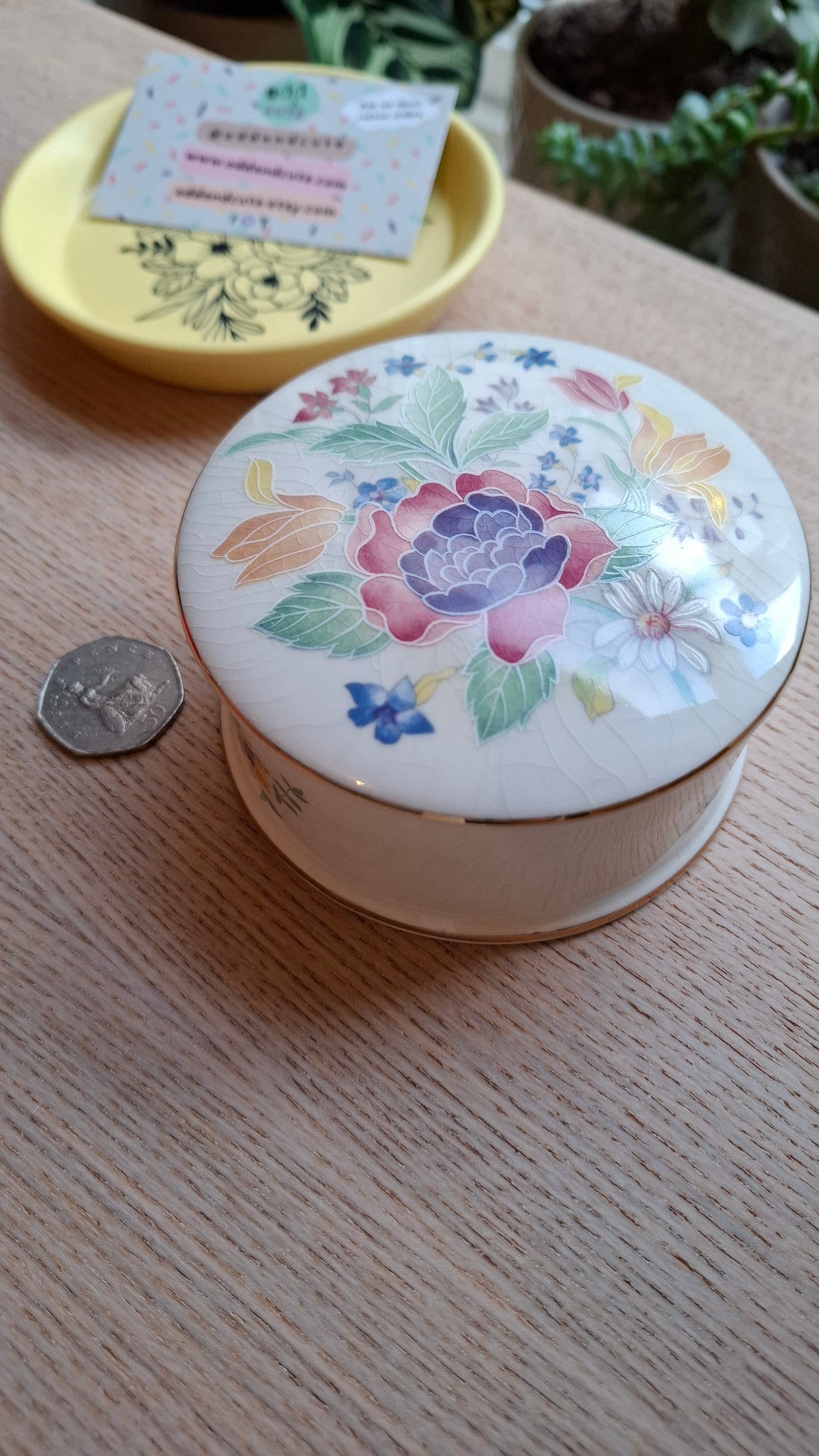 'Fanny Flaps' Upcycled Pretty Floral Trinket Pot