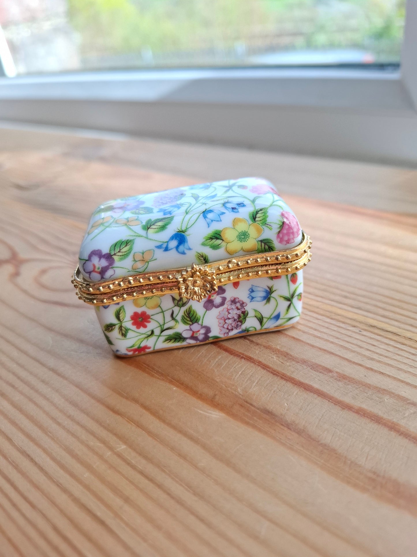'Cunt' Upcycled Pretty Floral Trinket Pot With Clasp