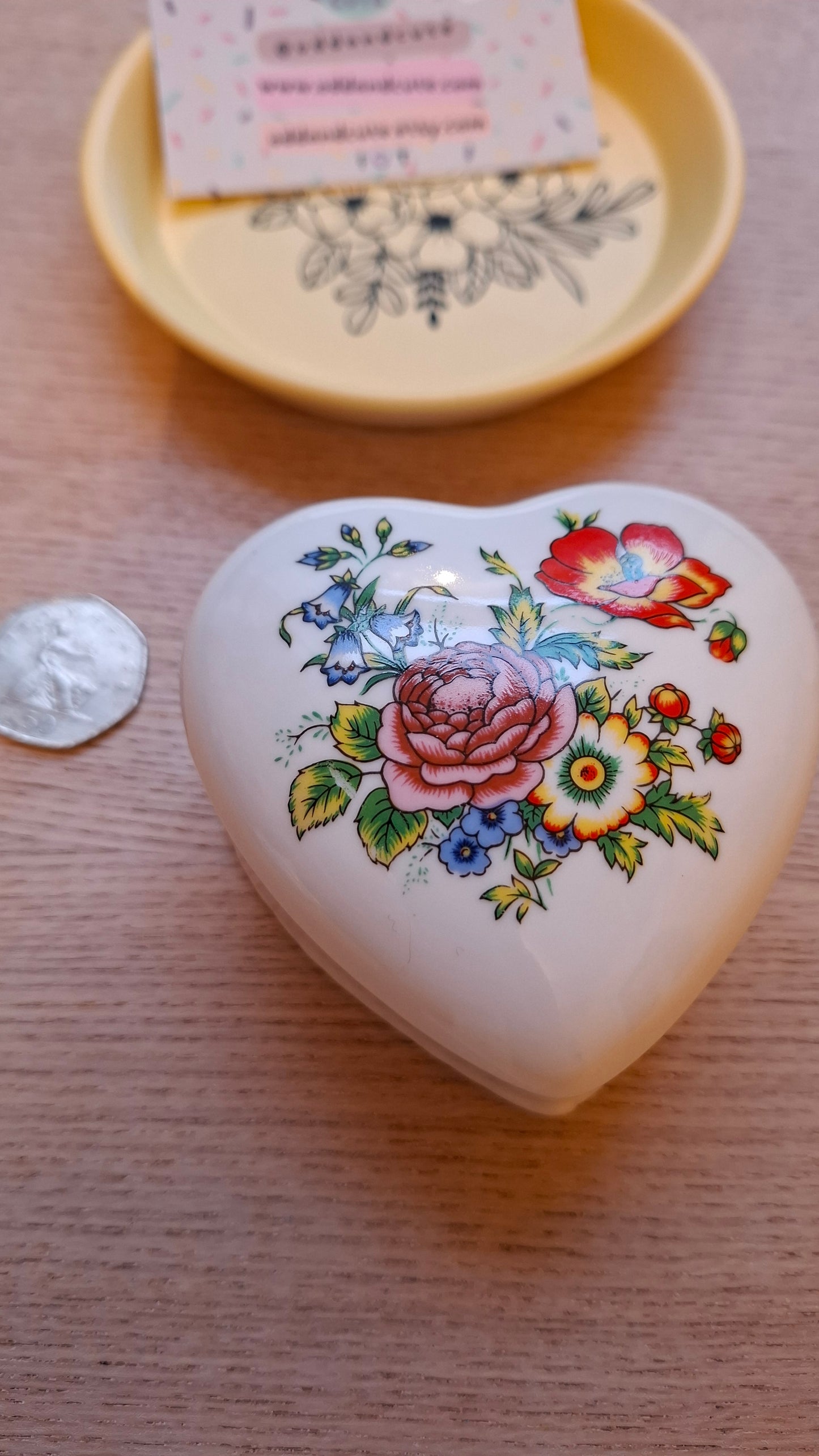 'Prick' Upcycled Heart Shaped Trinket Pot