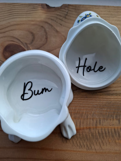 'Bum Hole' Upcycled Personalised Whimsical Frog Trinket Pot