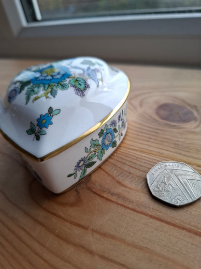 'Bitch' Upcycled Heart Shaped Floral Trinket Pot