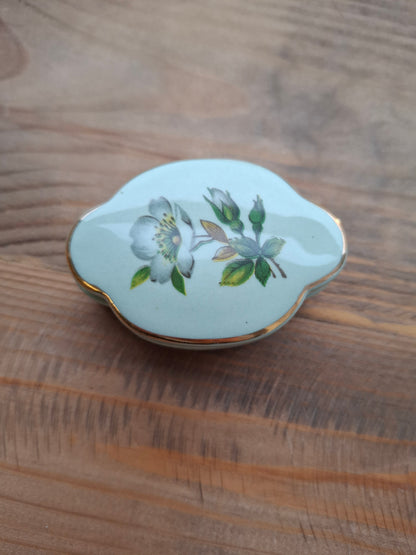 'Cunt' Upcycled Green Floral Trinket Pot