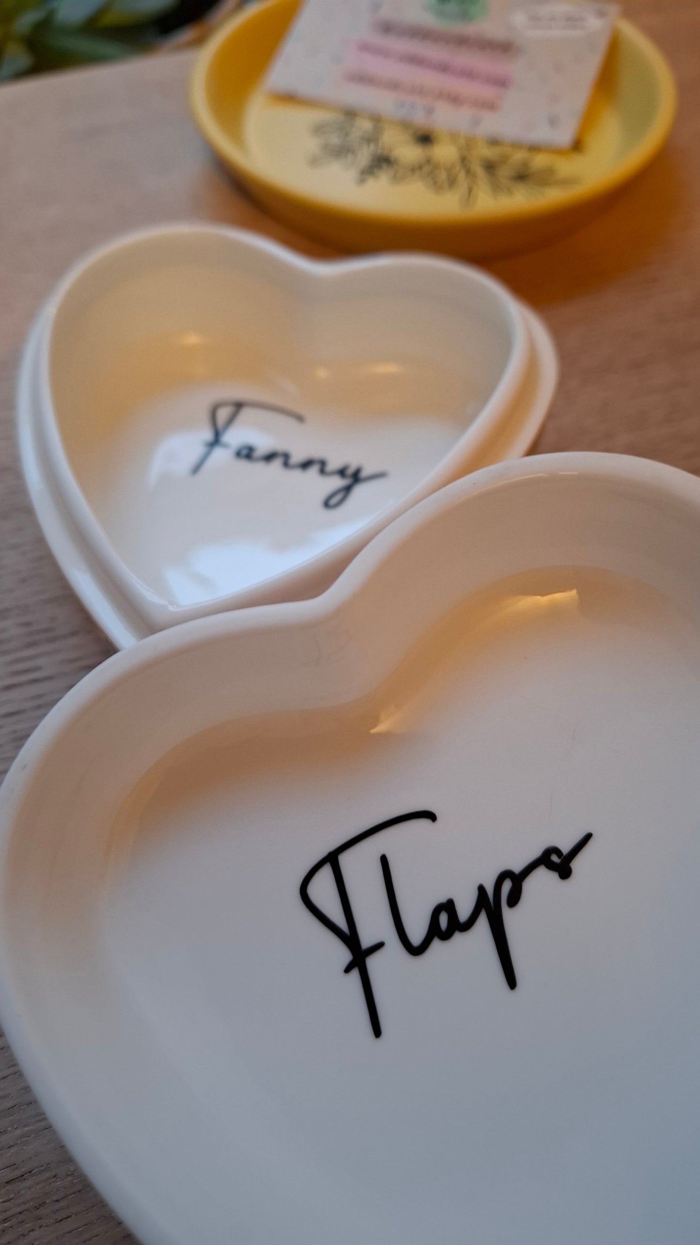 'Fanny Flaps' Upcycled Coalport Heart Shaped Trinket Pot