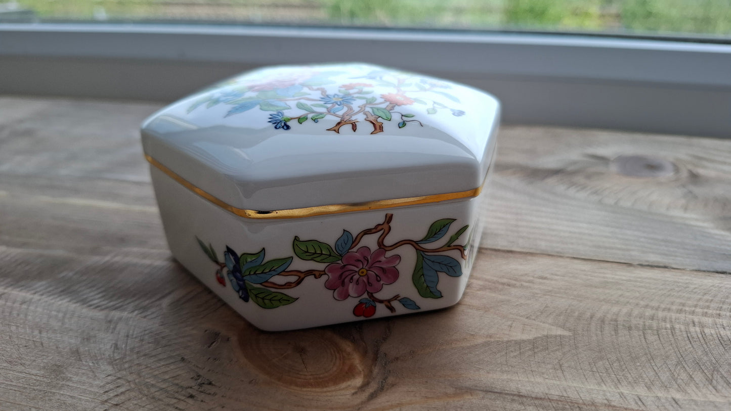 'Cunt' Upcycled Large Aynsley Hexagon Shaped Trinket Pot