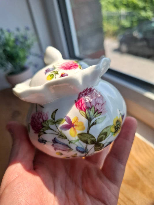 'Cunt' Upcycled Fancy Bag Style Trinket Pot (Gold Writing)