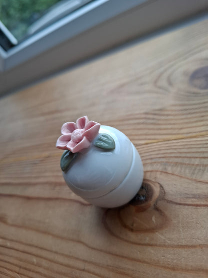 'Cunt' Upcycled Little Pink Rose Trinket Pot