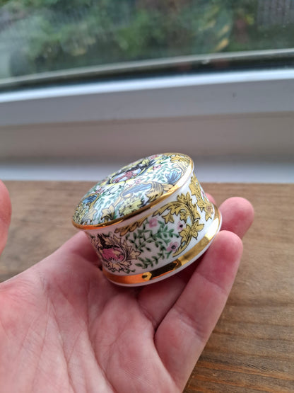 'Cunt' Upcycled Fancy Round Yellow Trinket Pot