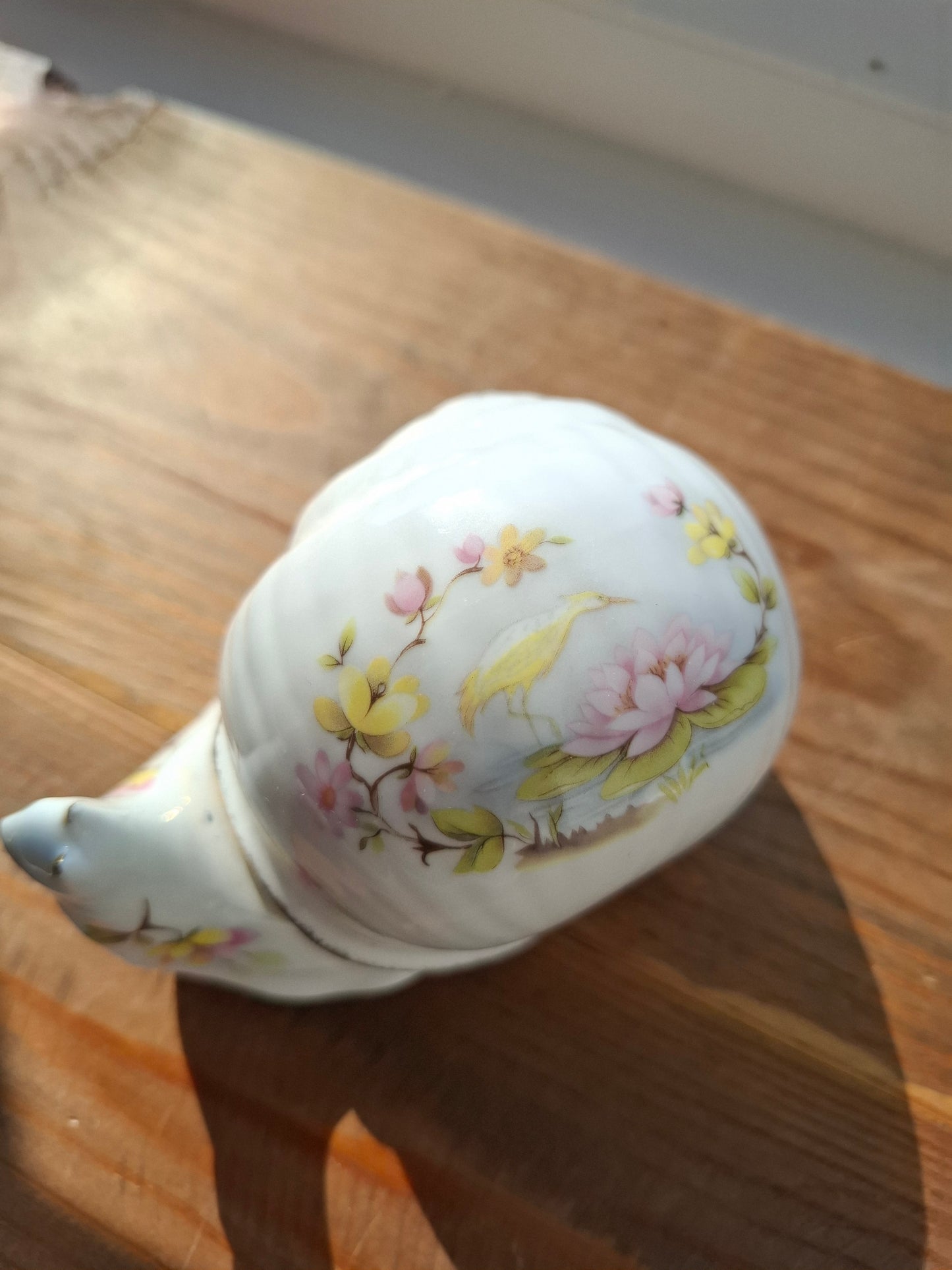 'Twat' Upcycled Floral Snail Trinket Pot