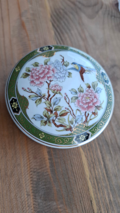 'Sugar Tits' Upcycled Green Floral Trinket Pot