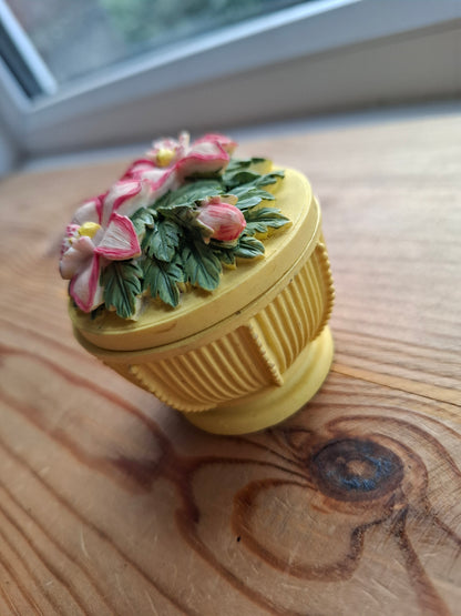 'Cunt' Upcycled Pink & Yellow Trinket Pot