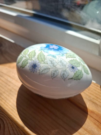 'Cunt' Upcycled Large Egg Shaped Trinket Pot (DISCOUNTED - DUE TO LID)