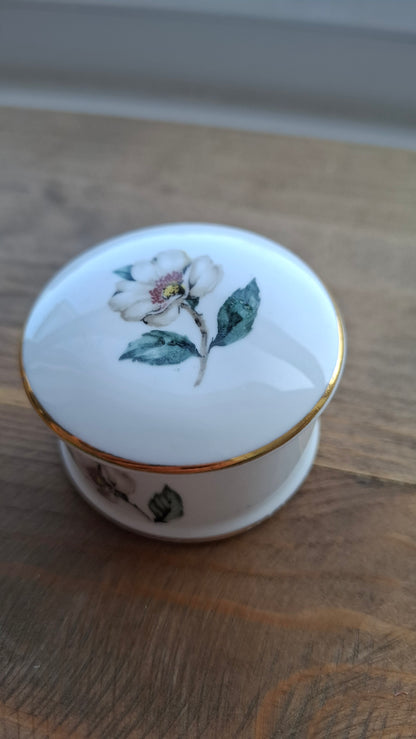 'Bum Hole' Upcycled White Flower Trinket Pot