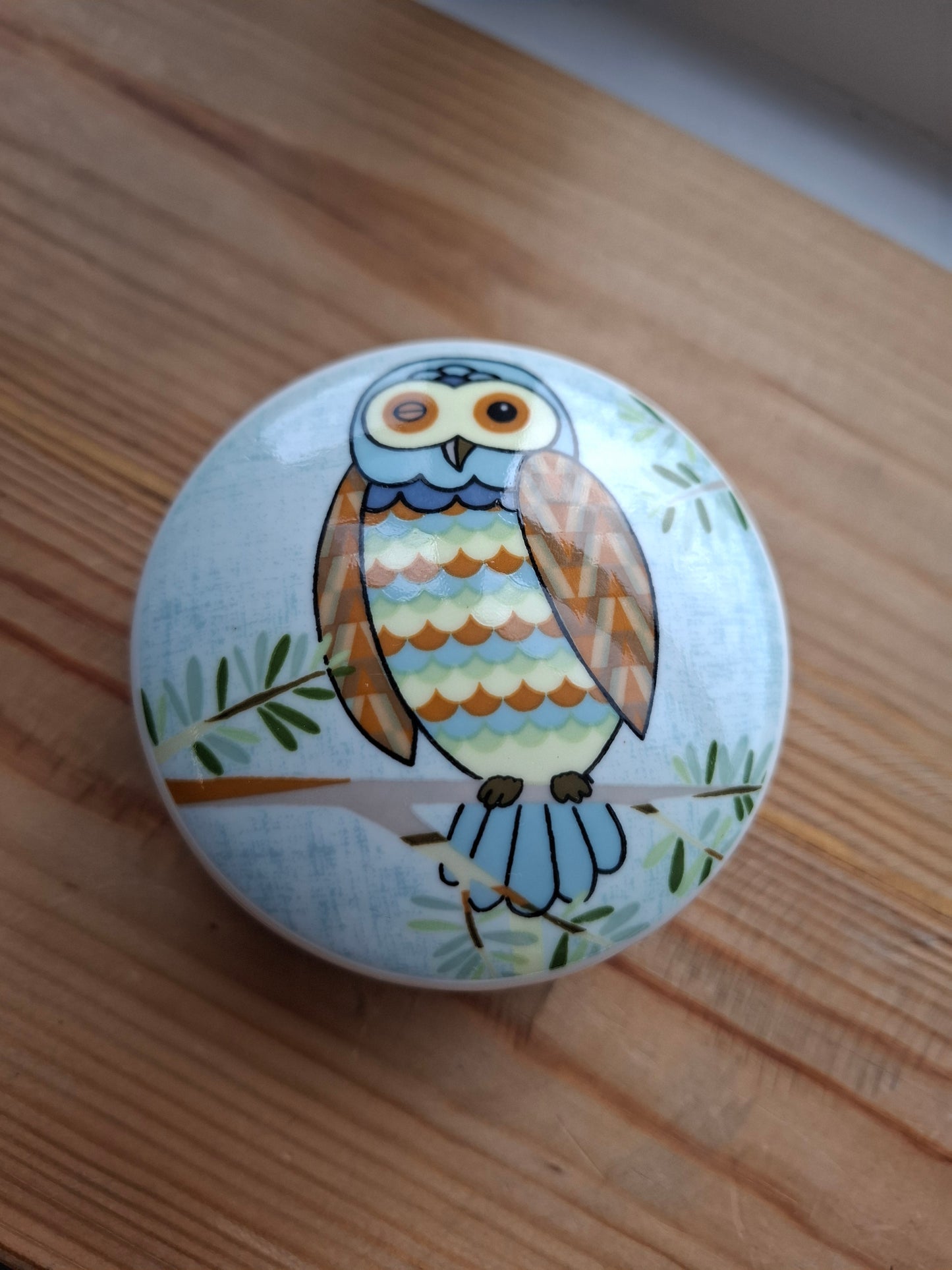 'Twat' Upcycled Round Owl Trinket Pot