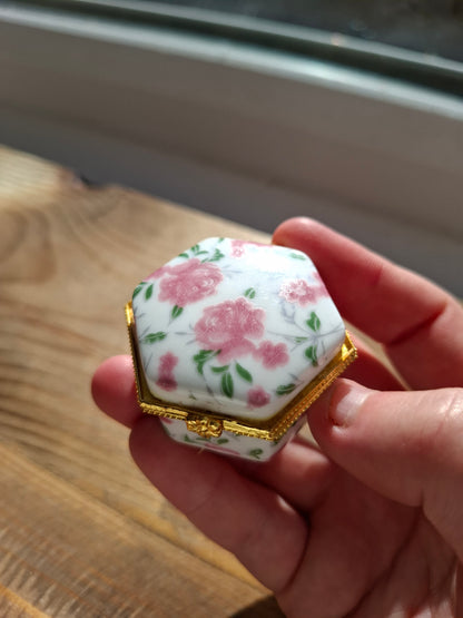'Cunt' Upcycled Mini Trinket/Pill Pot Pink Floral