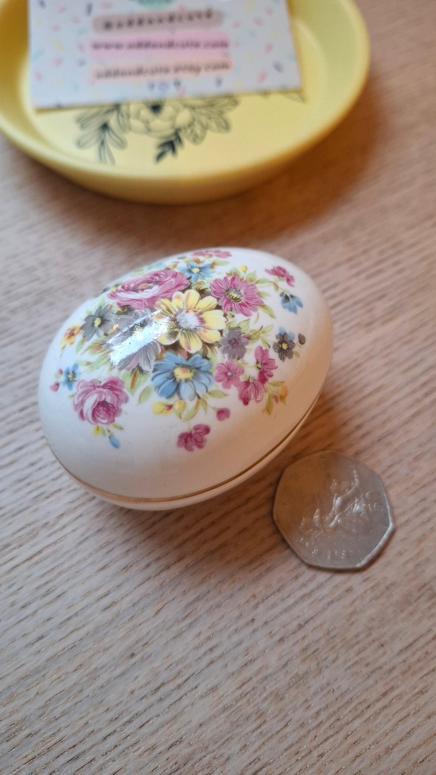 'Twat' Upcycled Small Egg Shaped Trinket Pot