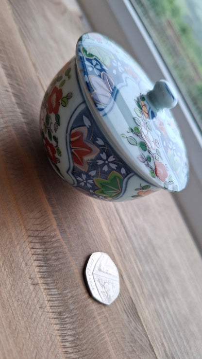 'Twat Flaps' Upcycled Blue Fancy Ceramic Pot