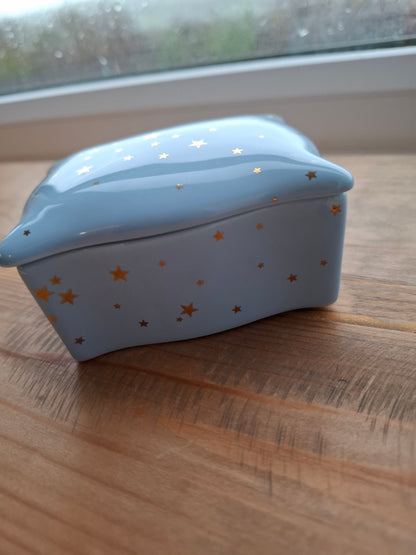 'Knob Head' Upcycled Rectangular Starry Trinket Pot