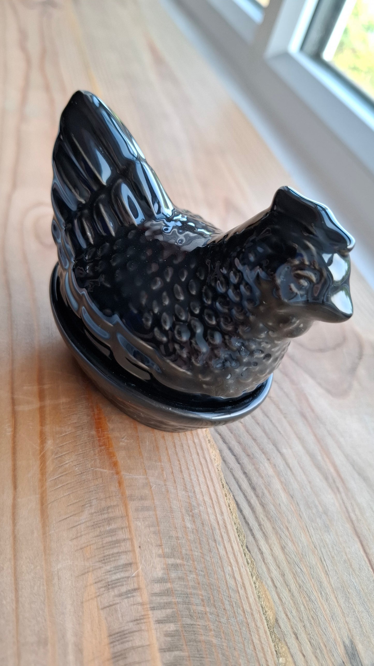 'Cunt' Upcycled Black Little Chicken Ceramic Pot
