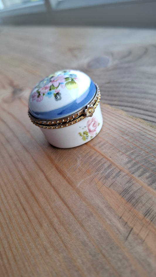 'Cunt' Upcycled Floral Circular Trinket Pot