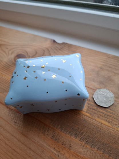 'Knob Head' Upcycled Rectangular Starry Trinket Pot