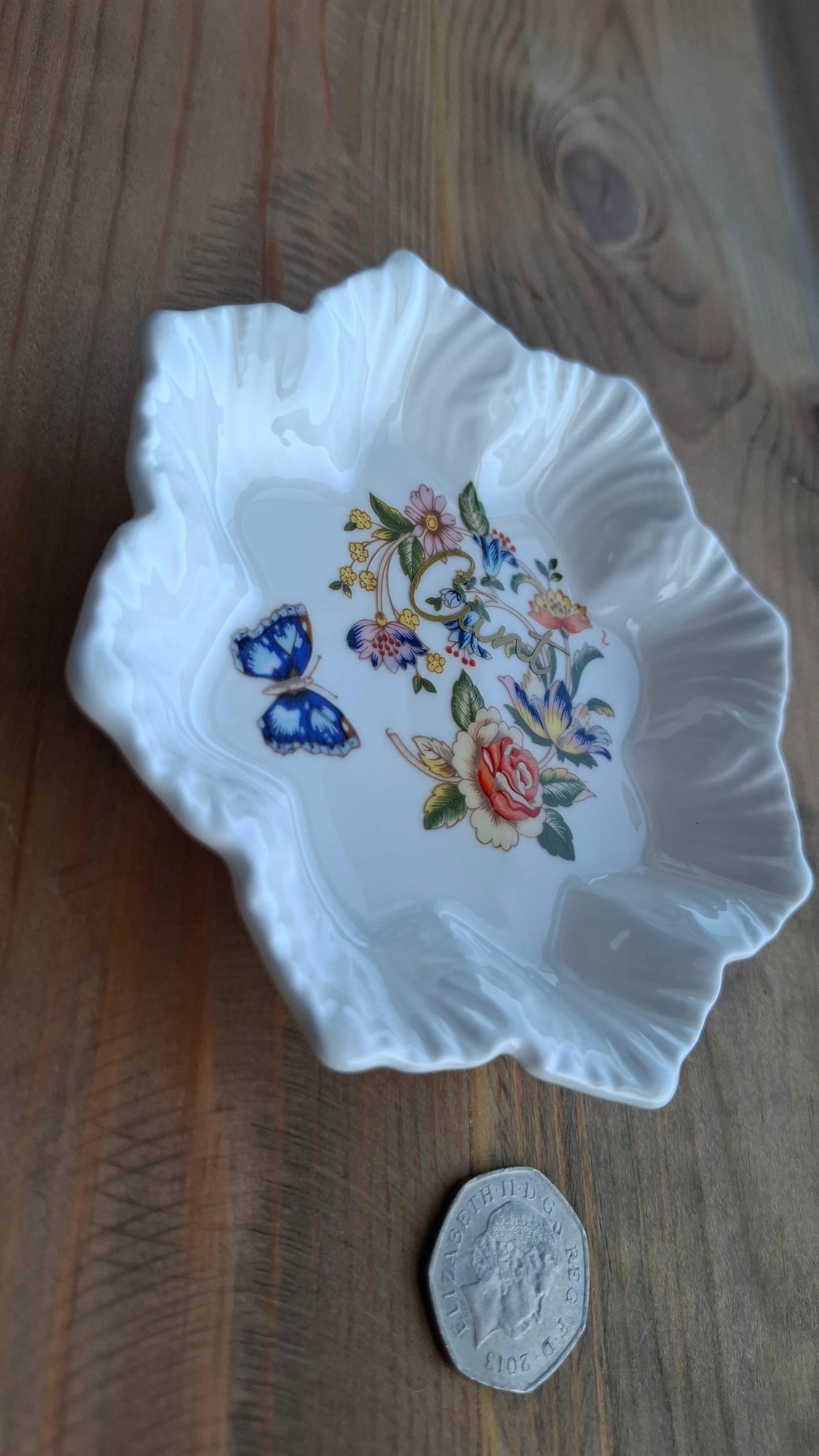 'Cunt' Upcycled Frilly Flower Shape Trinket Dish