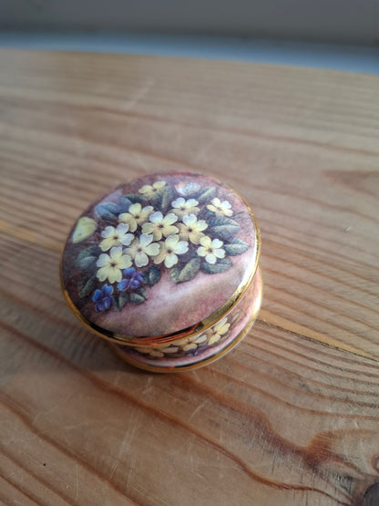 'Twat' Upcycled Small Pretty Yellow Floral Trinket Pot