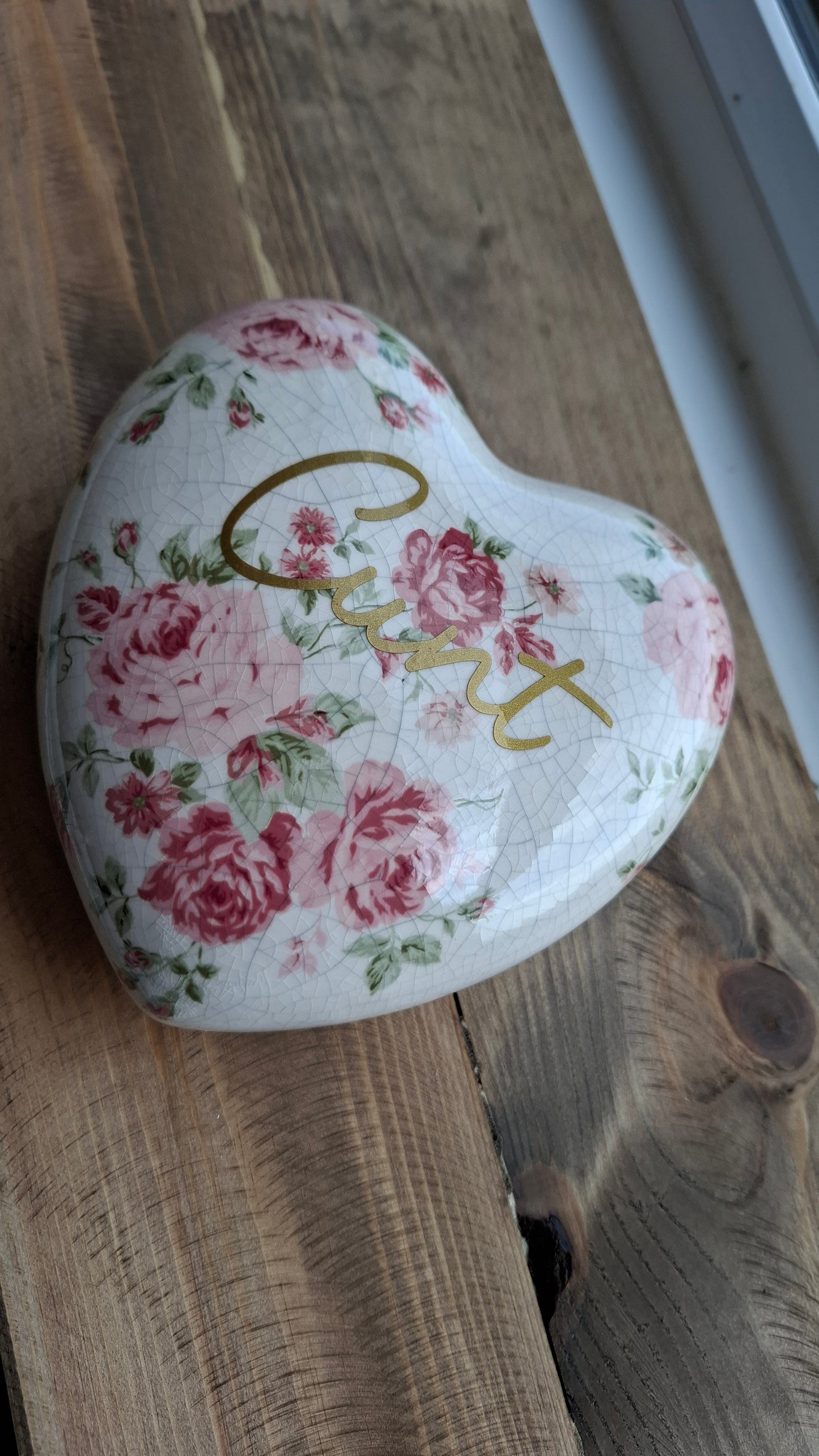 'Cunt' Upcycled Large Ceramic Heart Ornament