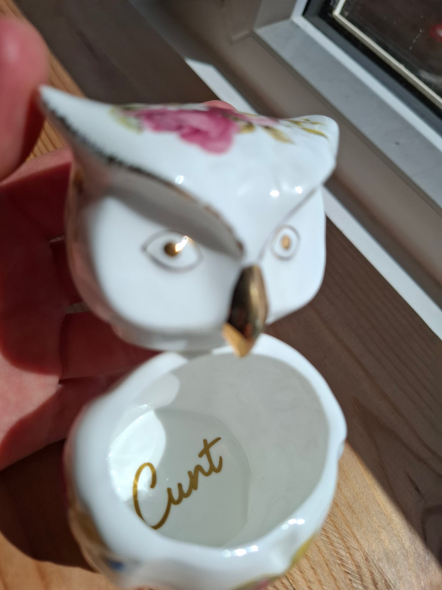 'Cunt' Upcycled Pretty Owl Trinket Pot