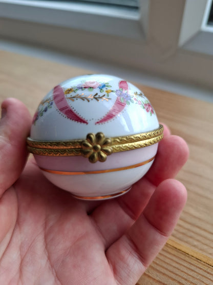 'Cunt' Upcycled Fancy Round Floral Trinket Pot With Clasp