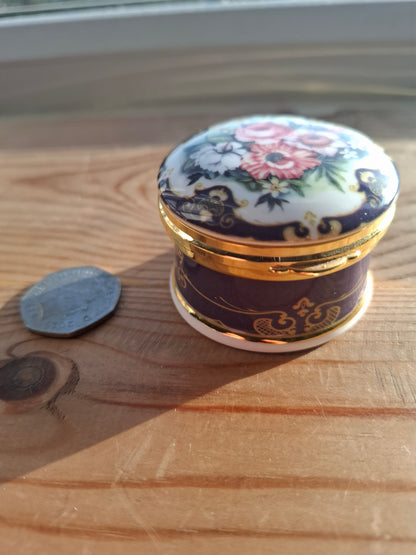 'Cunt' Upcycled Fancy Floral Trinket Pot With Clasp