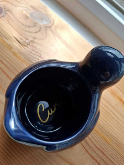 'Cunt' Upcycled Dark Blue Duck Ornament