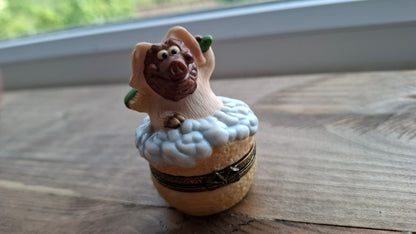 'Cunt' Upcycled Pig Having A Bath Mini Trinket Pot