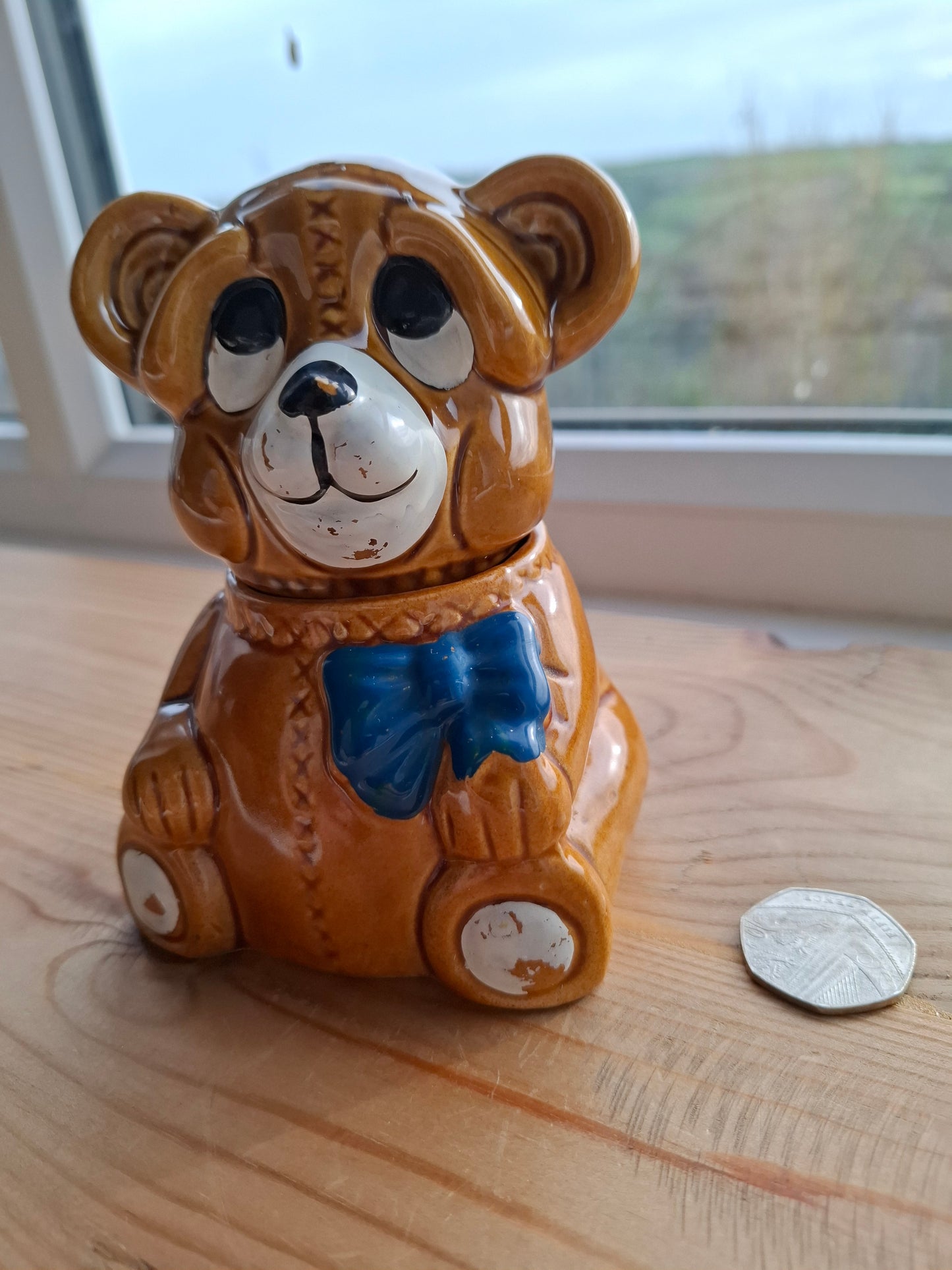 'Cunt' Upcycled Dopey Brown Bear Trinket Pot