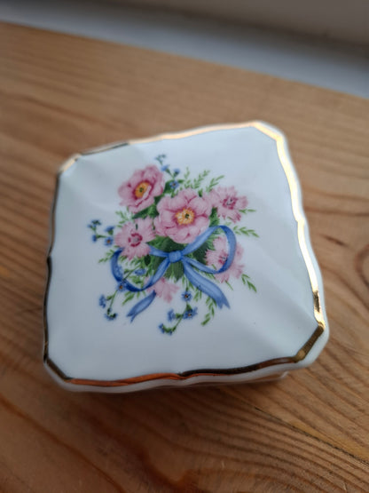 'Bum Hole' Upcycled Square Frilly Trinket Pot