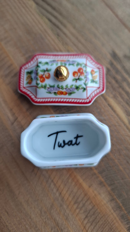 'Twat' Upcycled Little Trinket Pot
