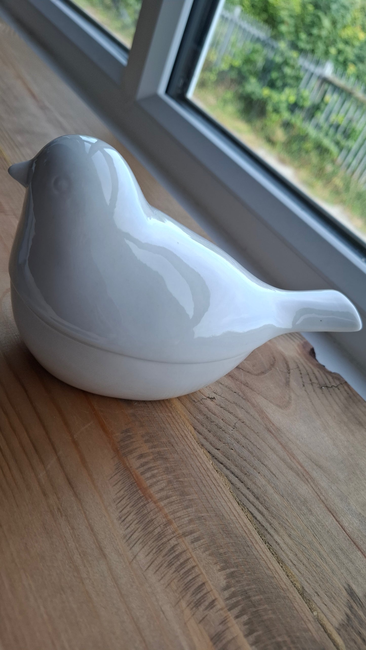 'Cunt' Upcycled Large White Bird Trinket Pot