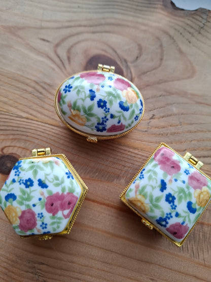 'Cunt' Upcycled Mini Trinket/Pill Pot Multi Coloured Floral