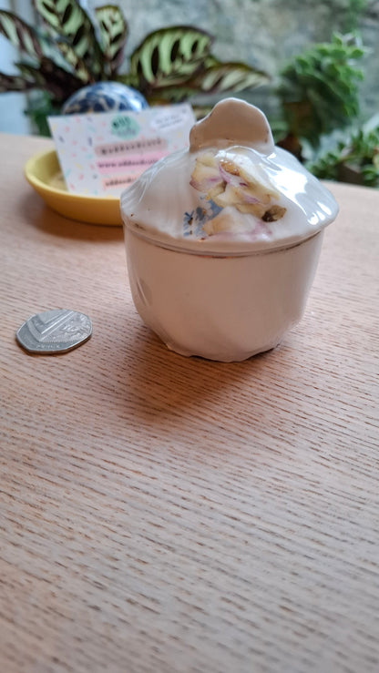 'Git' Upcycled Small Floral Trinket Pot