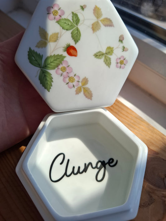 'Clunge' Upcycled Wild Strawberry Trinket Pot